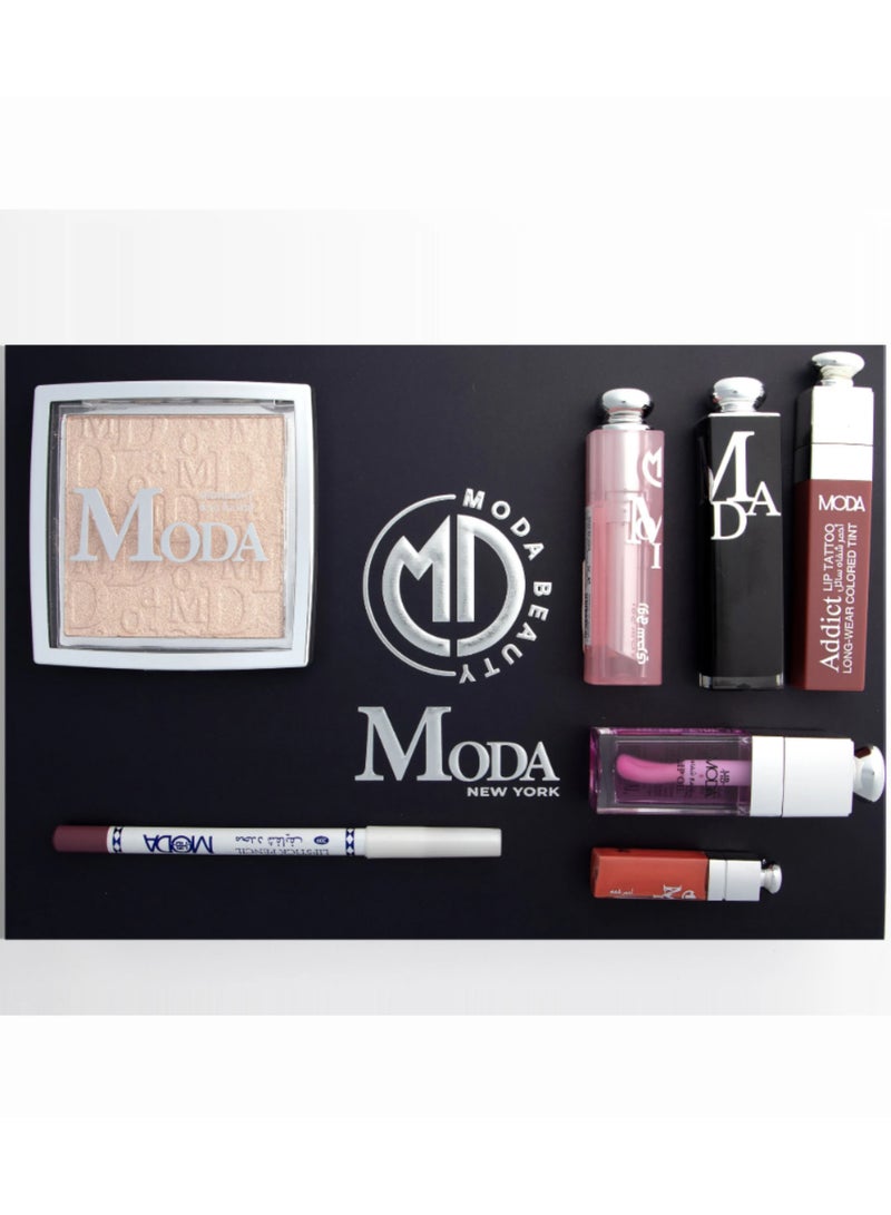 MODA BEAUTY Mini Moda Box – Complete Luxury Makeup Set (7 Pieces) - Image 2